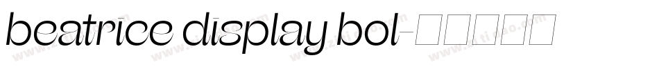 beatrice display bol字体转换